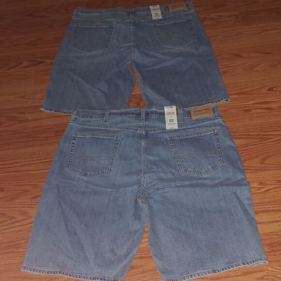 2 pr Signature Levi Strauss distressed Athletic Denim 11" Shorts Sz 40 - Picture 6 of 11